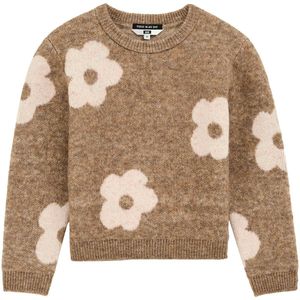 WE Fashion - Gebloemde Sweater - Lichtbruin