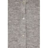 WE Fashion vest grijs melange gebreid