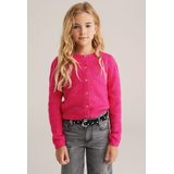 WE Fashion - Vesten - Felroze - Wolmix - Regular Fit