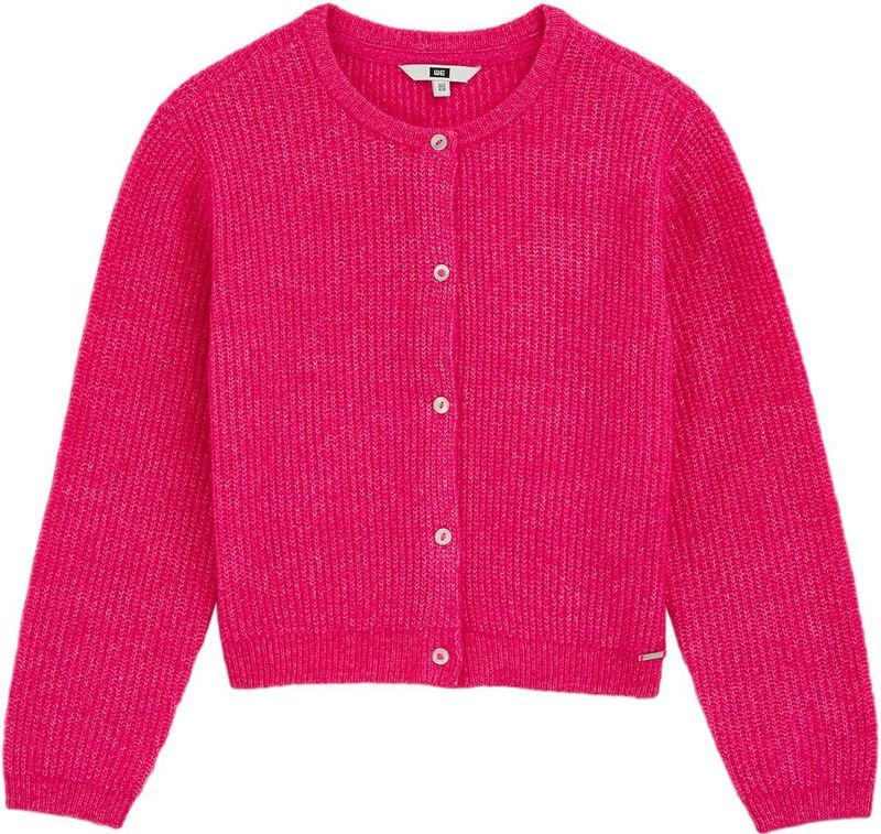 WE Fashion - Vesten - Felroze - Wolmix - Regular Fit