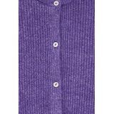 WE Fashion - Gebreid Vest - Lila - Normale Pasvorm - Lange Mouw