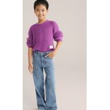 WE Fashion - Hipsters - Set van 4 - Lila/Zwart - Gemaakt van Stretchkatoen