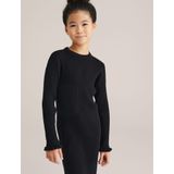 WE Fashion - Jurk - Midi-lengte - Ribgebreide Stof - Zachte Viscose en Nylon