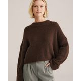 WE Fashion - Pullover - Donkerbruin - Met Wol