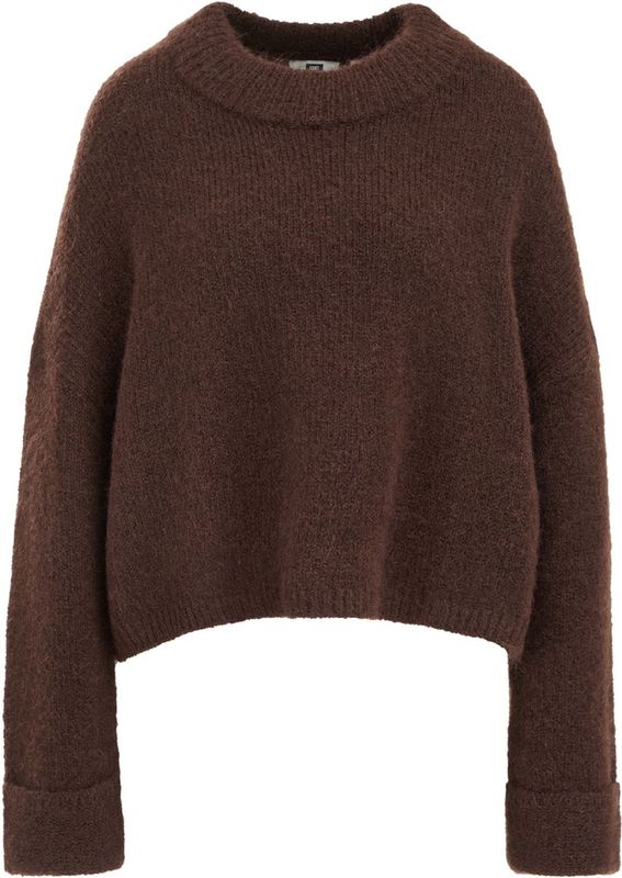 WE Fashion - Pullover - Donkerbruin - Met Wol