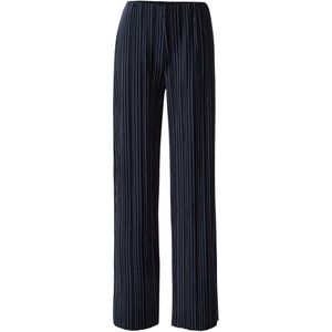 WE Fashion - Wide Leg Broek - Donkerblauw - Regular Waist