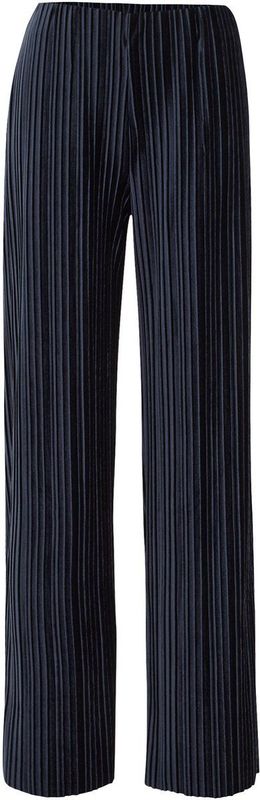 WE Fashion - Wide Leg Broek - Donkerblauw - Regular Waist