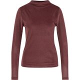 WE Fashion - Top - Donkerrood - Aansluitende Pasvorm - Lange Mouwen