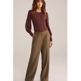 WE Fashion - Pullover - Donkerrood - Fijn Gebreid