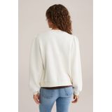 WE Fashion - Dames Regular Fit Bombervest - Ecru - Viscose