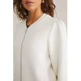 WE Fashion - Dames Regular Fit Bombervest - Ecru - Viscose