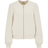 WE Fashion - Dames Regular Fit Bombervest - Ecru - Viscose