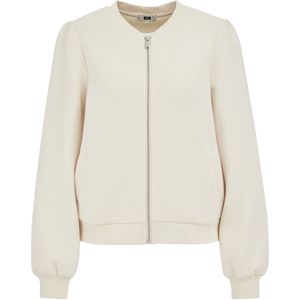 WE Fashion - Dames Regular Fit Bombervest - Ecru - Viscose