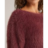 WE Fashion - Gebreide Trui - Donkerrood