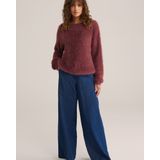 WE Fashion - Gebreide Trui - Donkerrood