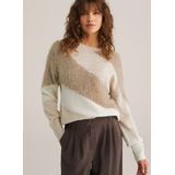 WE Fashion - Dames Trui - Greige - Regular Fit