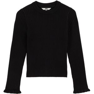 WE Fashion - Longsleeve - Zwart - Rib Gebreid