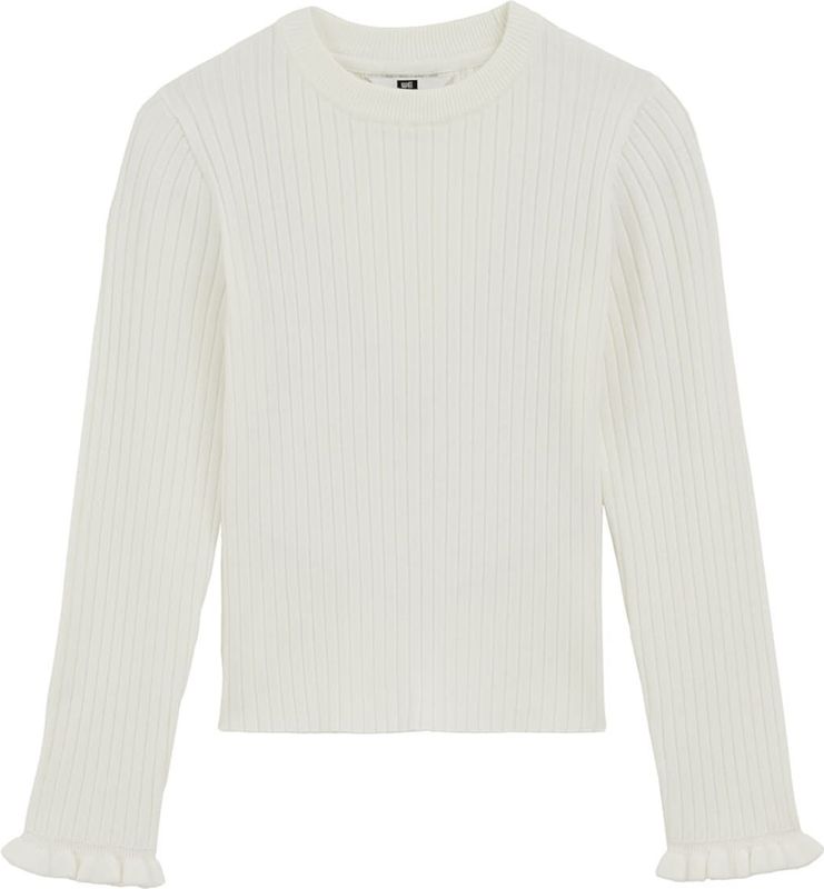 WE Fashion - Longsleeve - Zacht - Met Gerafelde Details