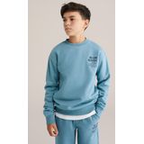 WE Fashion - Sweatshirt - Lichtblauw / Donkerblauw - Lange Mouw
