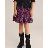 WE Fashion - Rok - Orchidee - Volantrok - Bloemenprint - Kort