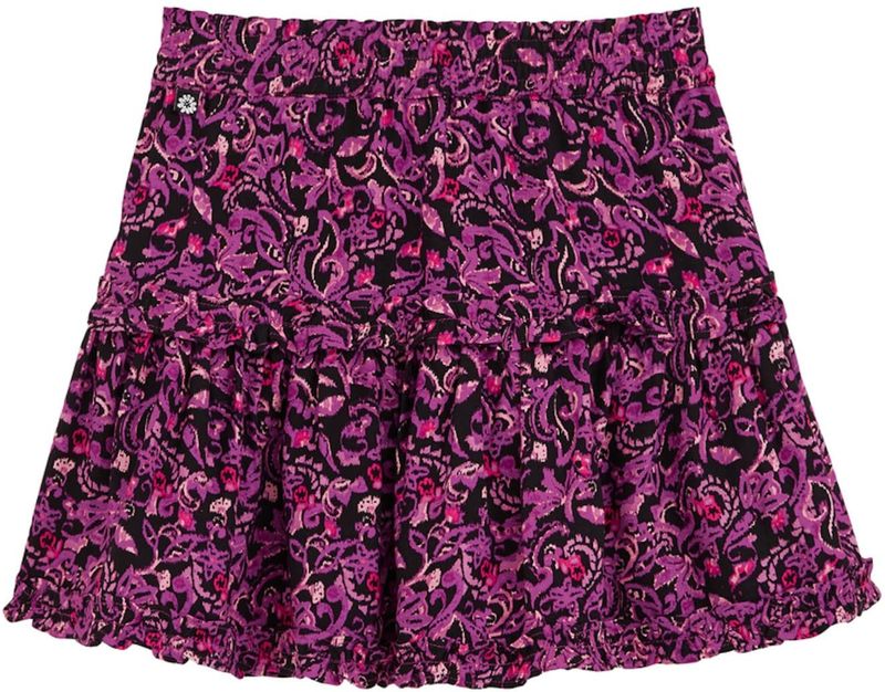 WE Fashion - Rok - Orchidee - Volantrok - Bloemenprint - Kort