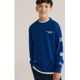 WE Fashion Jongens T-shirt met structuur