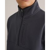 Blue Ridge - Jongens Sweater met Rits - Donkergrijs - Katoen