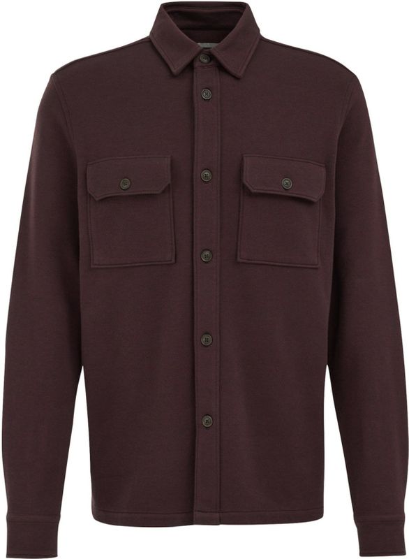 WE Fashion - Overshirt - Donkerbruin - Regular Fit - Lange Mouwen