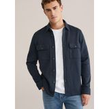 WE Fashion - Overshirt - Donkerblauw - Regular Fit - Lange Mouwen