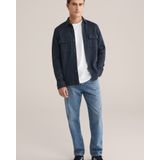 WE Fashion - Overshirt - Donkerblauw - Regular Fit - Lange Mouwen
