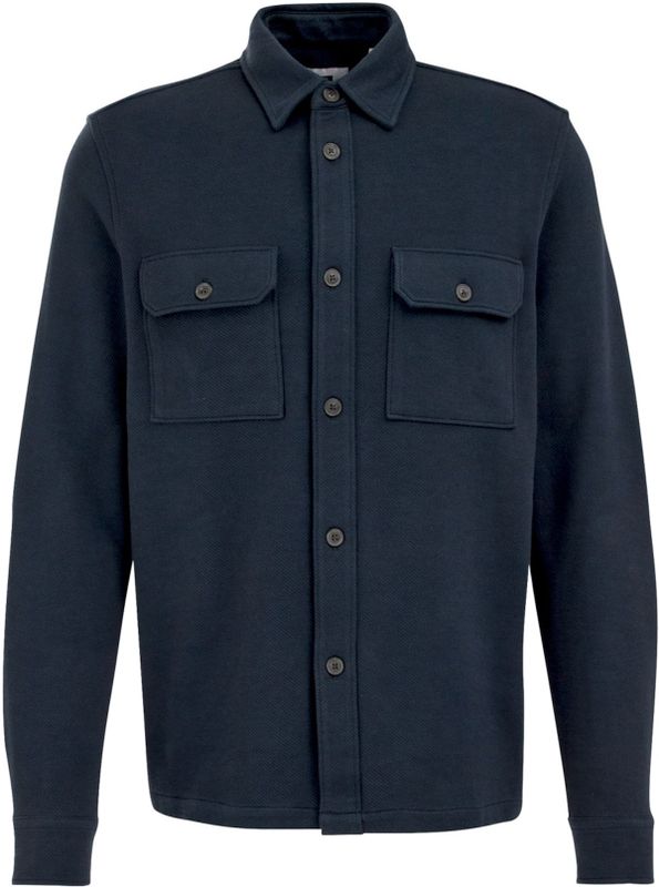 WE Fashion - Overshirt - Donkerblauw - Regular Fit - Lange Mouwen