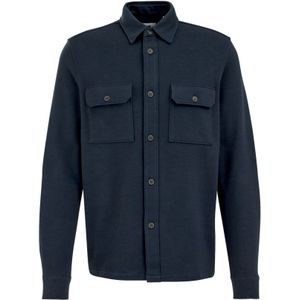 WE Fashion - Overshirt - Donkerblauw - Regular Fit - Lange Mouwen