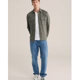 WE Fashion - Overshirt - Grijsgroen - Regular Fit - Lange Mouwen