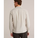 WE Fashion - Regular Casual Overhemd - Lichtgrijs - Lange Mouwen - 100% Katoen