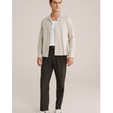 WE Fashion - Regular Casual Overhemd - Lichtgrijs - Lange Mouwen - 100% Katoen