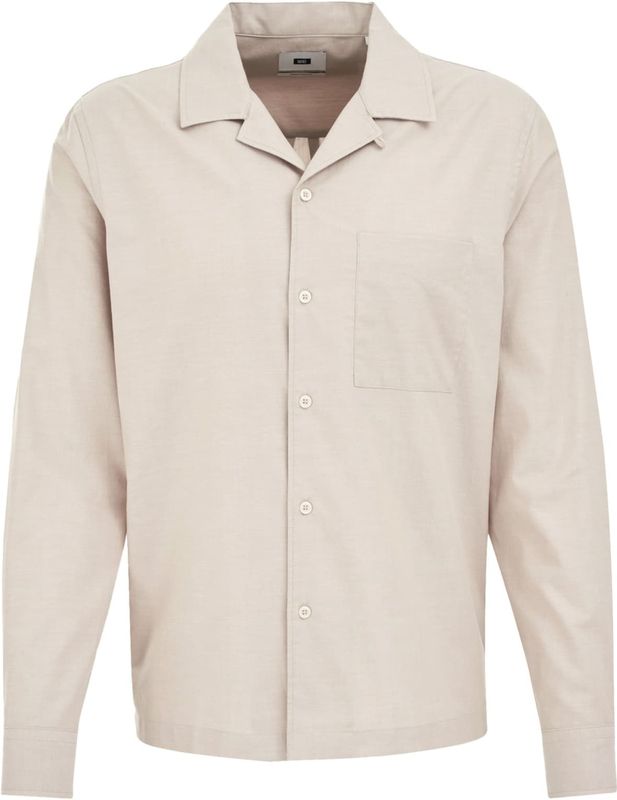 WE Fashion - Regular Casual Overhemd - Lichtgrijs - Lange Mouwen - 100% Katoen