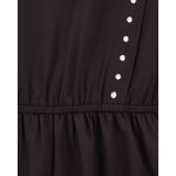 WE Fashion - Jurk - Zwart/Wit - Gevoerde Zoom - Getailleerd Model - Lange Mouw