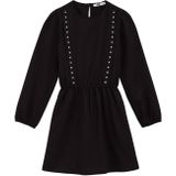 WE Fashion - Jurk - Zwart/Wit - Gevoerde Zoom - Getailleerd Model - Lange Mouw