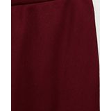 WE Fashion - Flared Broek - Donkerrood - Lange Lengte