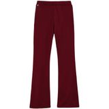 WE Fashion - Flared Broek - Donkerrood - Lange Lengte