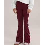 WE Fashion - Flared Broek - Donkerrood - Lange Lengte