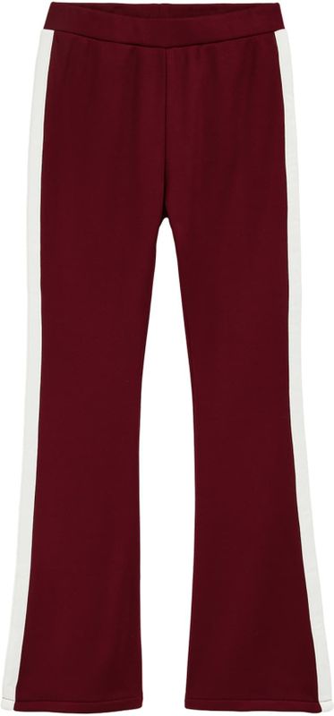 WE Fashion - Flared Broek - Donkerrood - Lange Lengte