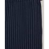 WE Fashion - Meisjes Broek met Krijtstreep - Marineblauw - Regular Fit