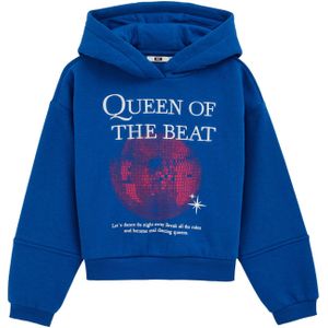 WE Fashion - Sweatshirt - Kobaltblauw - Capuchon - Wijde Pasvorm