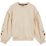 WE Fashion - Sweater - Zacht Sweatmateriaal - Met Ronde Hals en Ballonmouwen