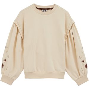 WE Fashion - Sweater - Zacht Sweatmateriaal - Met Ronde Hals en Ballonmouwen