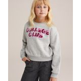 WE Fashion - Sweatshirt - Grijs - Oversized - Lange Mouw