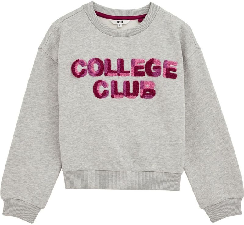 WE Fashion - Sweatshirt - Grijs - Oversized - Lange Mouw