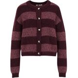 WE Fashion - Vesten - Aubergine - Wolmix - Regular Fit