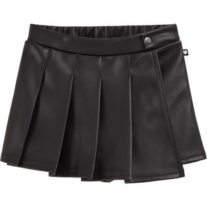 WE Fashion - Skort - Imitatieleer - Zwart - Regular Fit